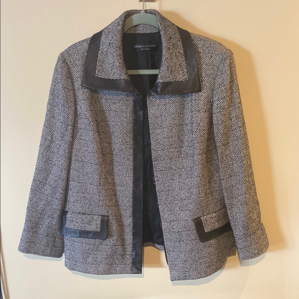 Black and White Herringbone Jacket